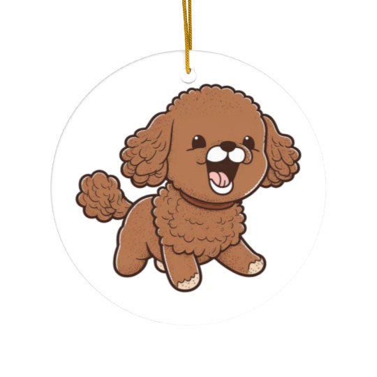Poodle Ceramic Ornaments
