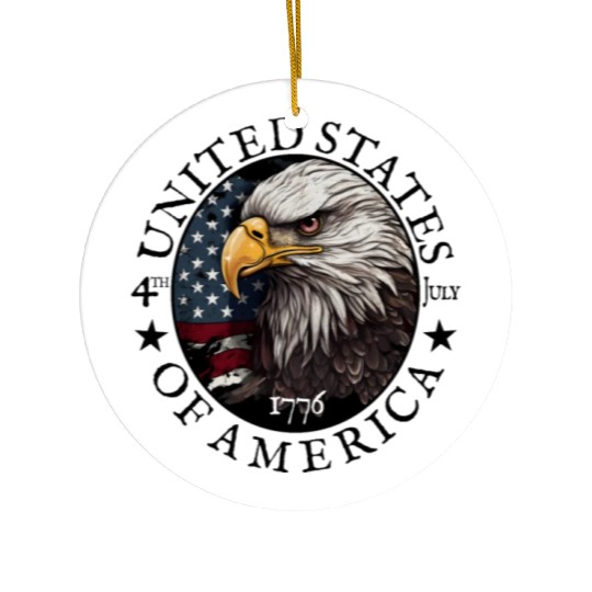 Proud American Independence Day Freedom Ceramic Ornaments