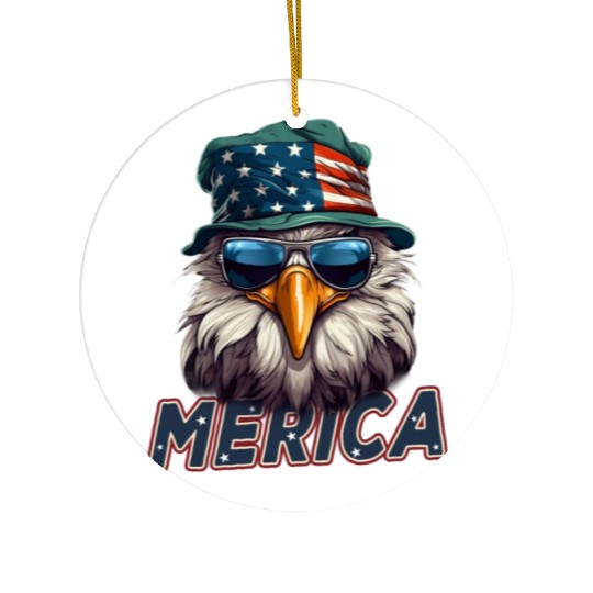 Proud American Independence Day Freedom Ceramic Ornaments