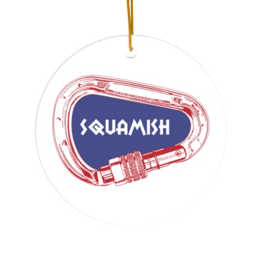 Squamish Rock Climbing Carabiner Ceramic Ornaments