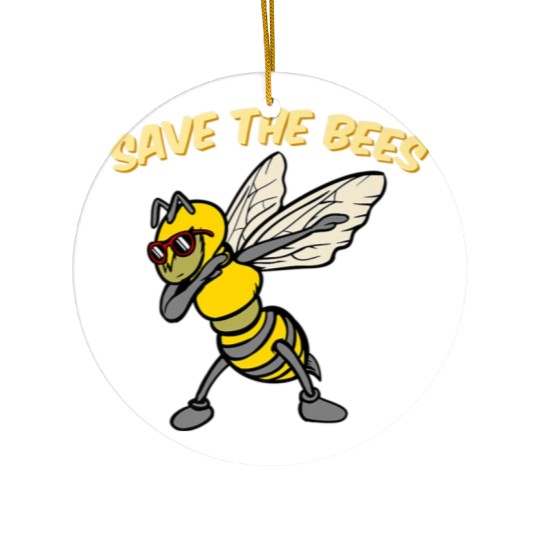 Save The Bees Ceramic Ornaments Dabbing Bumblebee Bee