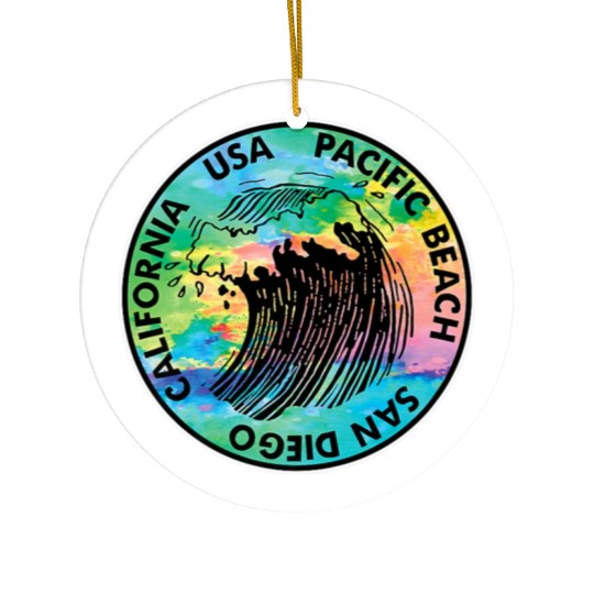 Surf Pacific Beach California San Diego Surfing Su Ceramic Ornaments