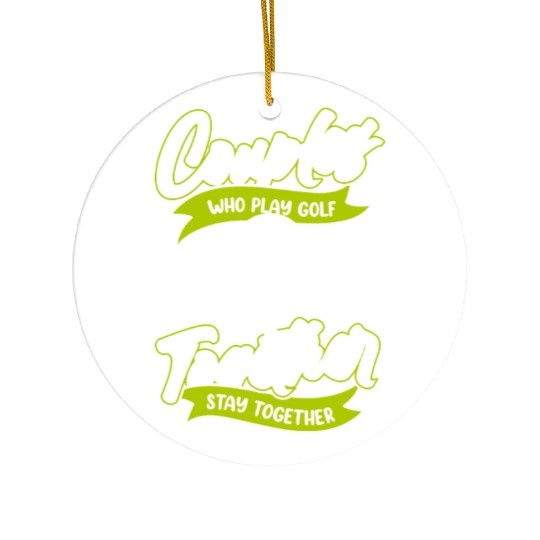 Golf Couple Ceramic Ornaments