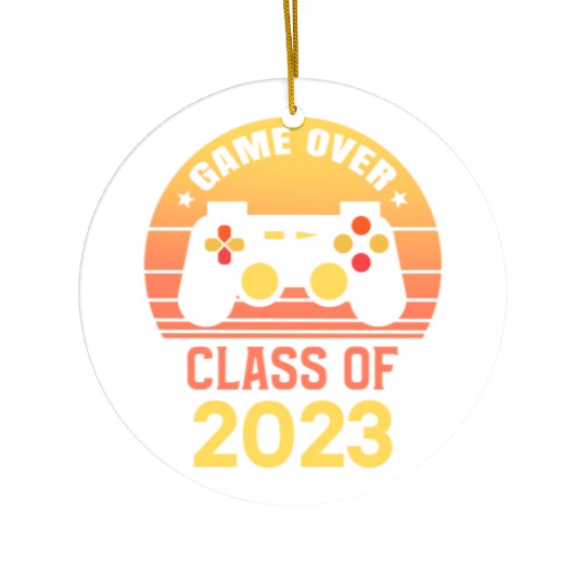 Game Over Class of 2023 Graduation Decorations Ceramic Ornaments