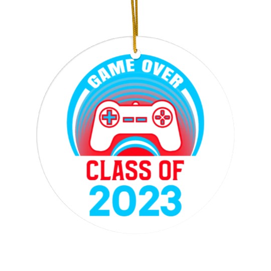 Funny Game Over Class Of 2023 Ceramic Ornaments Students