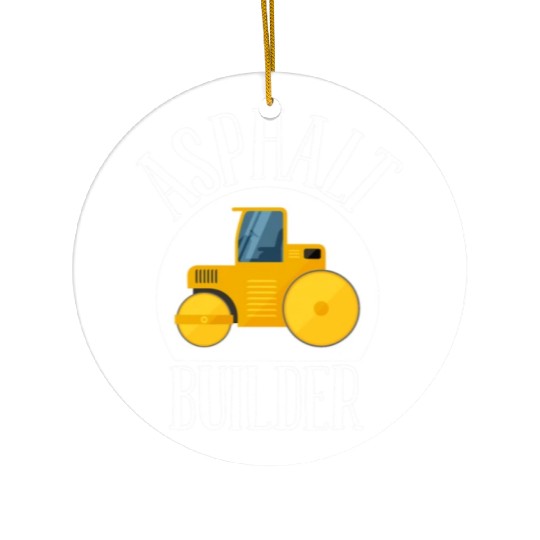 asphalt builder street builder construction worker Ceramic Ornaments