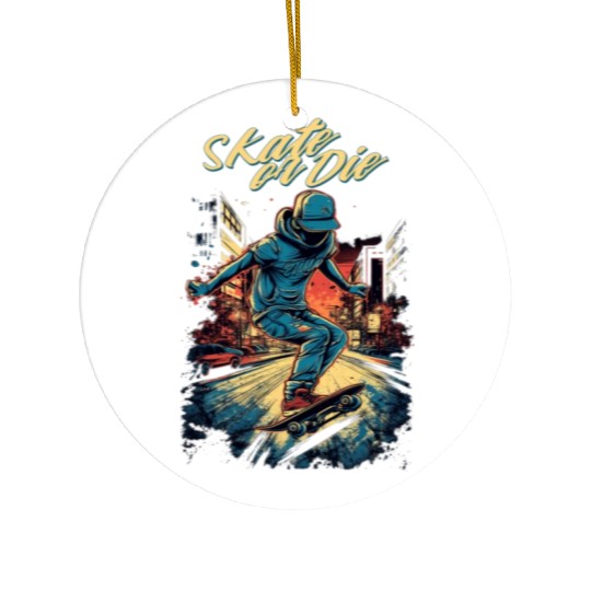 Skateboarder Skateboard Skate Skater Ceramic Ornaments
