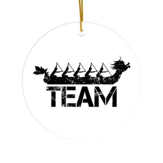 Dragon Boat Racing Team Graphic Design Ceramic Ornaments