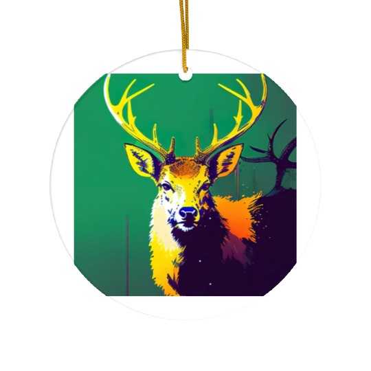 Deer future ink Ceramic Ornaments