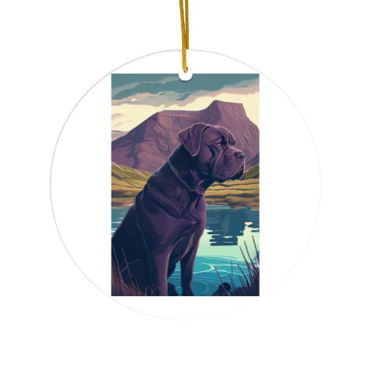 Cane Corso Nature Ceramic Ornaments