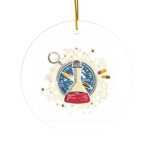 Science Teacher Physics Chemistry Funny scientist Ceramic Ornaments