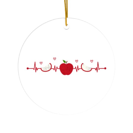 Apples Heartbeat Apple Picking Farmer Picker Ceramic Ornaments