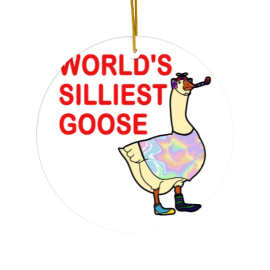 World's Silliest Goose Ceramic Ornaments