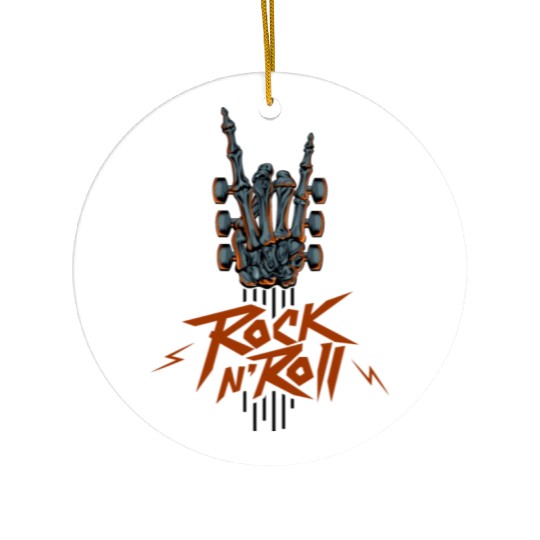 Guitar Neck Skeleton Hand Rock And Roll Guitar Ceramic Ornaments