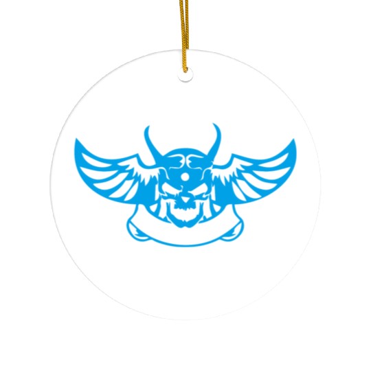 angry bird skull Ceramic Ornaments