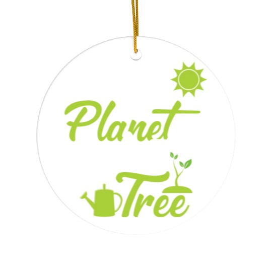 Save the Plantet Plant a Tree Funny Ceramic Ornaments