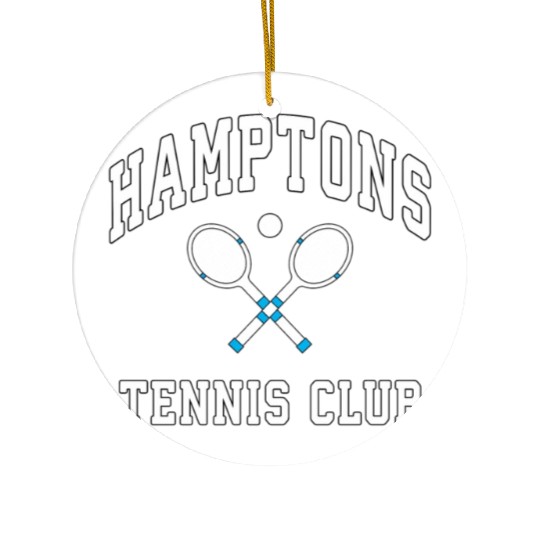 Hamptons Tennis Club Preppy New York Montauk Varsi Ceramic Ornaments