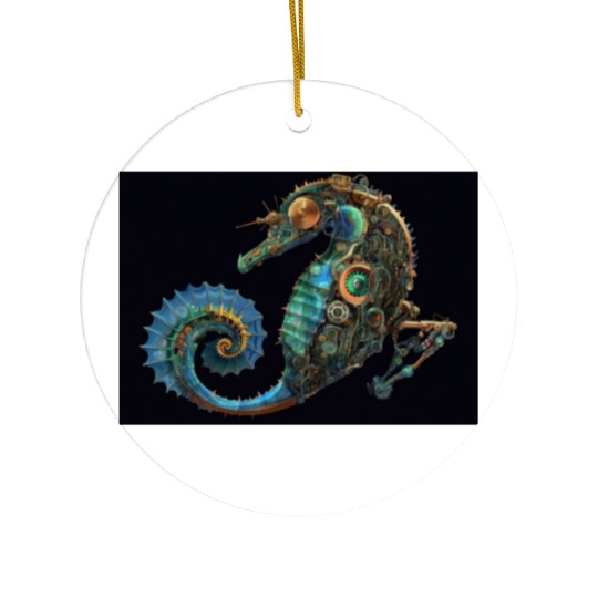 Cybernetic Octopus Ceramic Ornaments