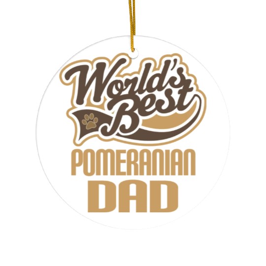 Pomeranian Dad Ceramic Ornaments