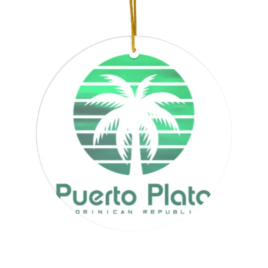 Puerto Plata Dominican Republic Ceramic Ornaments