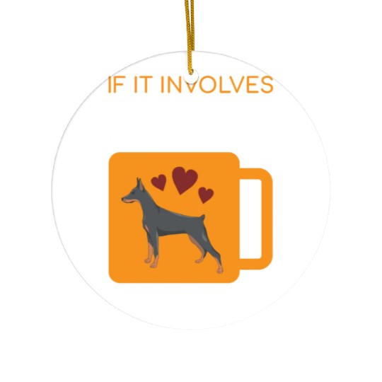 Coffee Doberman Lover Ceramic Ornaments