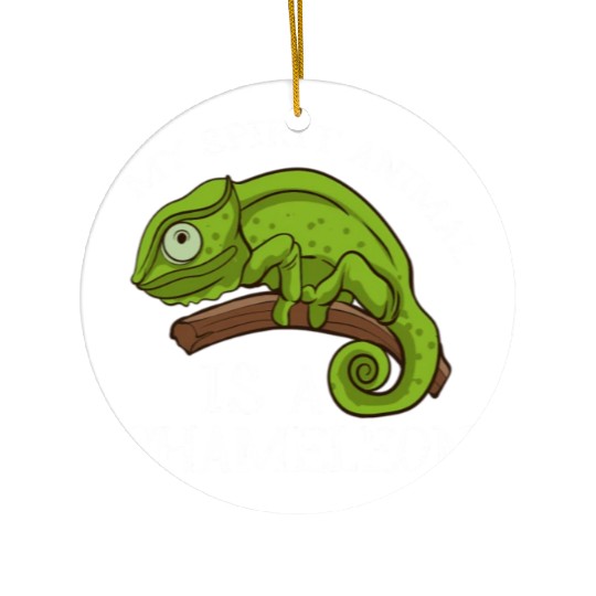 My Spirit Animal Is A Chameleon Lizard Chameleon Ceramic Ornaments