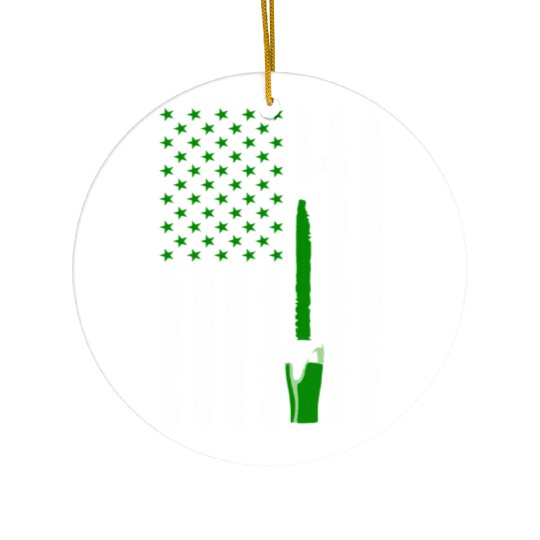 Green St PatricDay Beer American Flag Patriotic Ir Ceramic Ornaments