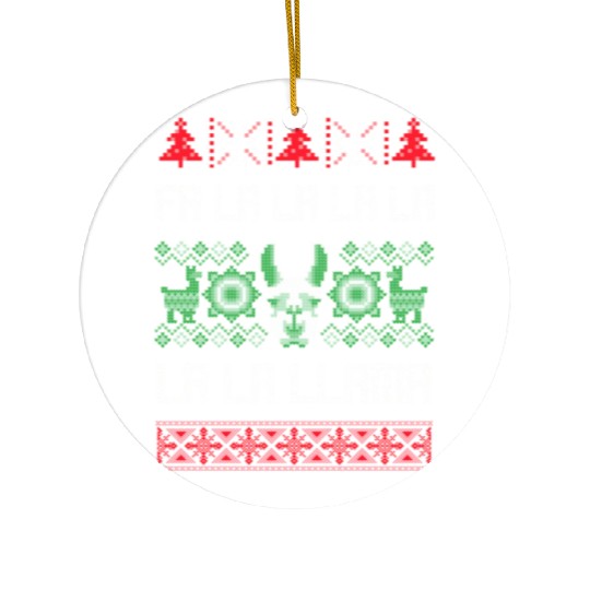 Fa La La Llama Ugly Llama Ceramic Ornaments