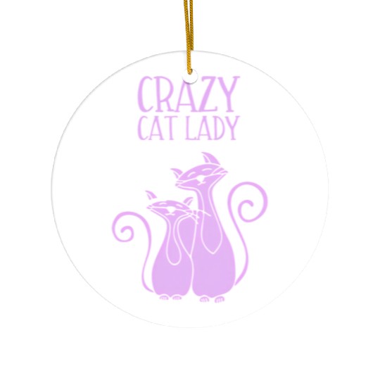 Crazy Cat Lady For Cat Purple Ceramic Ornaments