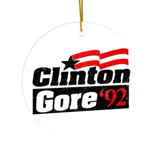Clinton Gore '92 Bill Clinton President Ceramic Ornaments