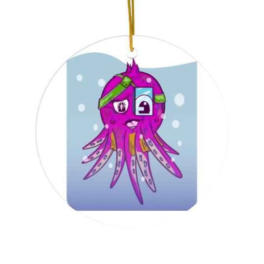 Cute pink octopus Ceramic Ornaments