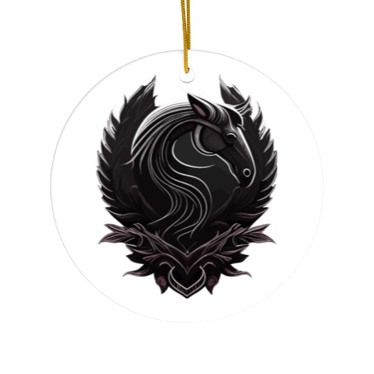 Horseshoe and Horse Ceramic Ornaments