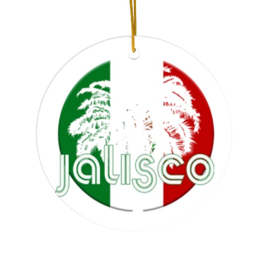 Jalisco Mexico Flag Native Palm Tree Mexican Ceramic Ornaments