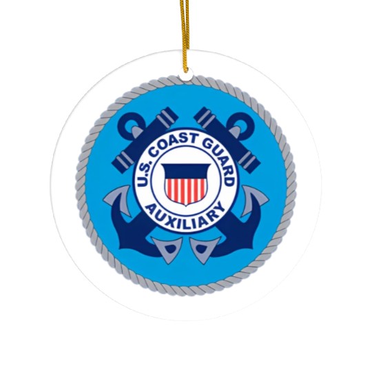 Us Coast Guard Auxiliary Uscga Volunteer Service Ceramic Ornaments