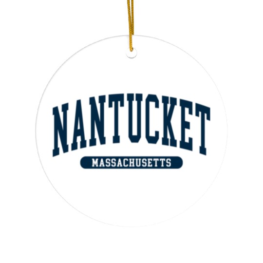 Nantucket Massachusetts Ceramic Ornaments