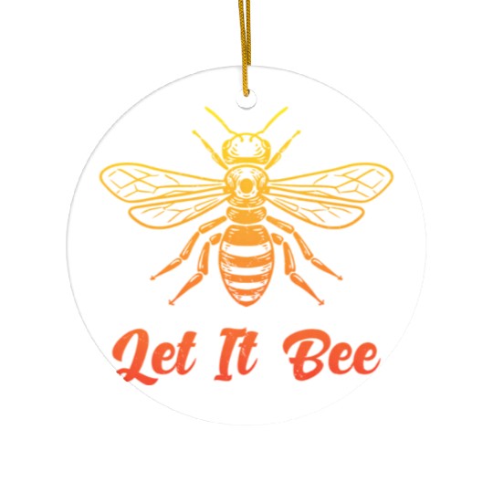 Beekepeer Let It Bee Beekepping Bumblebee Nature Ceramic Ornaments