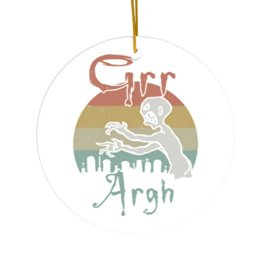 Zombie Dead Mummy Grr Argh Halloween Ceramic Ornaments