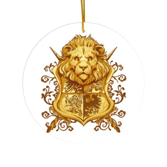 Heraldic Lion Ceramic Ornaments