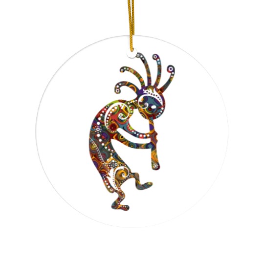 Native American Kokopelli With Ornaments Ceramic Ornaments