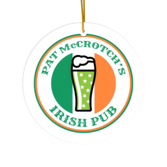 Pat Mccrotch'S Irish Pub Green Beer St Patric Day Ceramic Ornaments