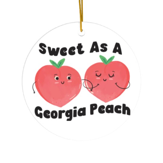 Sweet As A Georgia Peach Cute Funny Southern Ceramic Ornaments