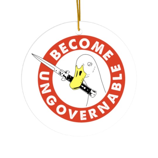 Become Ungovernable Goose Knife Ceramic Ornaments