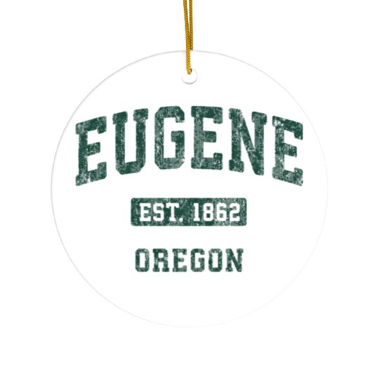 Eugene Oregon Or Athletic Sports Ceramic Ornaments