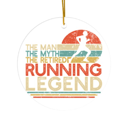 Runner Retirement Myth Retired Running Legend Ceramic Ornaments