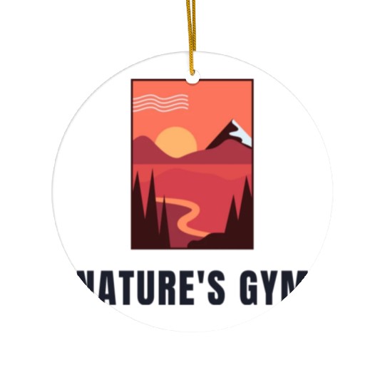 Nature's Gym Hiking Ceramic Ornaments