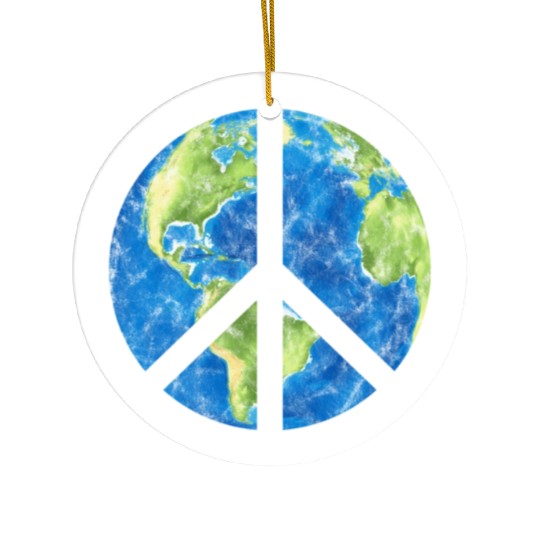 Peace On Earth World Peace Sign Ceramic Ornaments