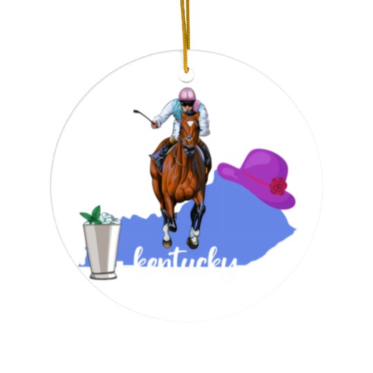 Kentucky Horse Racing Derby Py Ceramic Ornaments