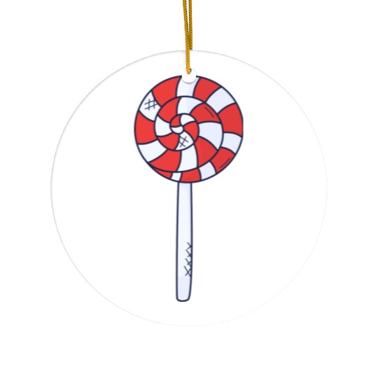 Lollipop Rainbow Sucker Candy Ceramic Ornaments