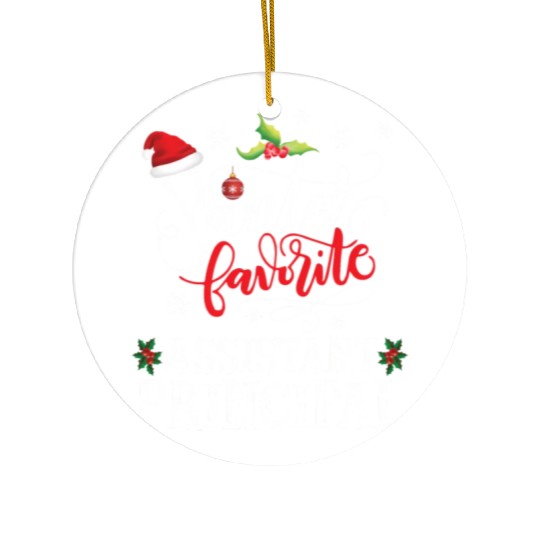 Santa'S Favorite Assistant Principal Party Ceramic Ornaments