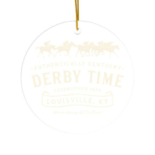 Derby Time Louisville Kentucky Horse Racing Ceramic Ornaments